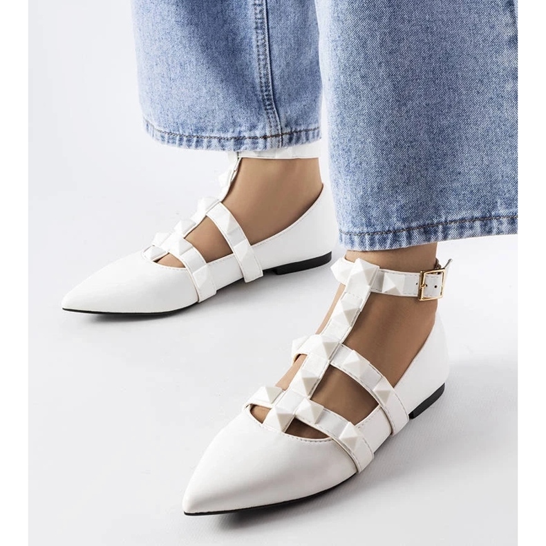 D/GMR Valkoiset balerinat upealla Blur-kiinnikkeellä valkoinen 1