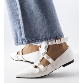 D/GMR Valkoiset balerinat upealla Blur-kiinnikkeellä valkoinen 2