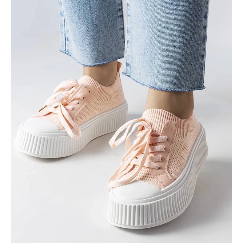 D/GMR Vaaleanpunaiset kangaslenkkarit Mallus-alustalla vaaleanpunainen 1