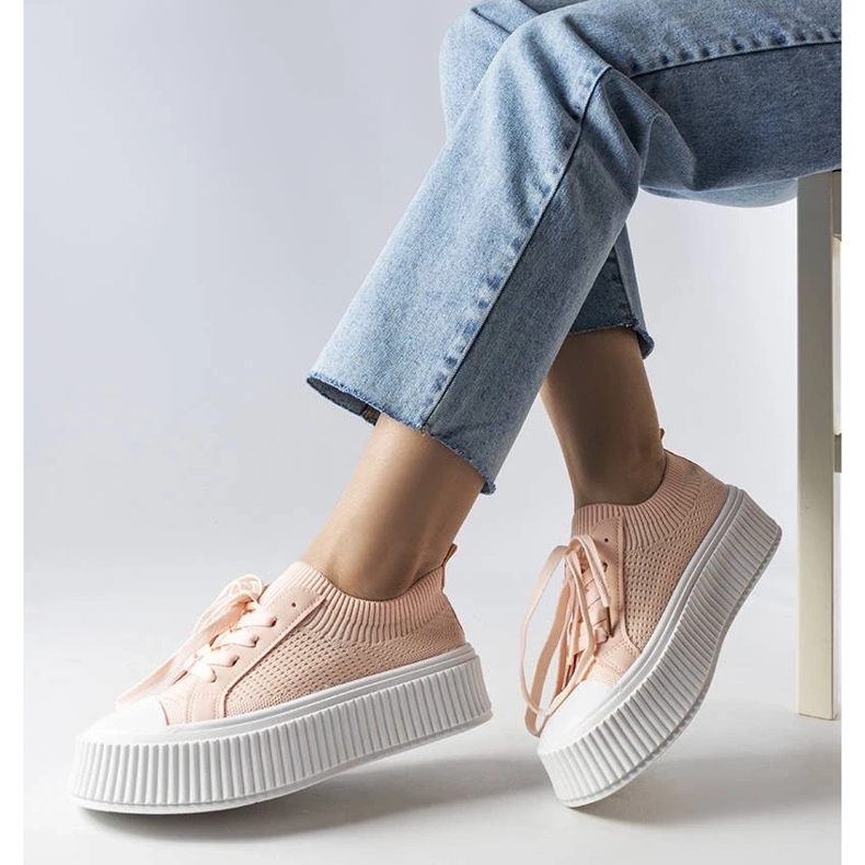 D/GMR Vaaleanpunaiset kangaslenkkarit Mallus-alustalla vaaleanpunainen 2