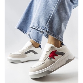 D/GMR Kollinsin valkoiset tennarit ekologisella mokkanahalla valkoinen 2