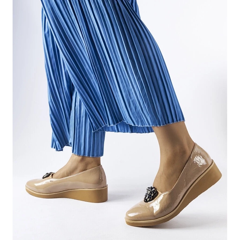 D/GMR Beigeksi lakatut balerinat Mellori-koristeella 2