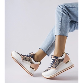 D/GMR Valkoiset ja vaaleanpunaiset Rouxi wedge -lenkkarit valkoinen 2