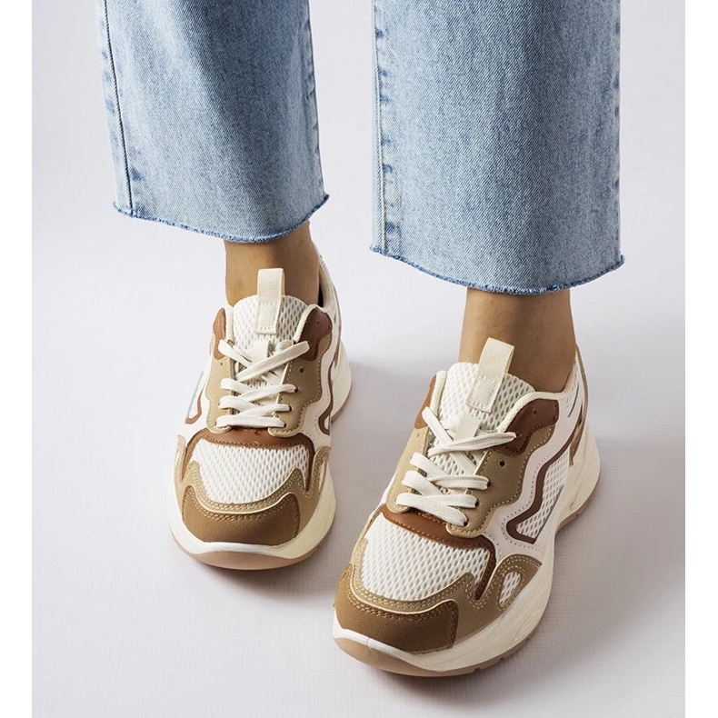 D/GMR Ontot beigenväriset urheilulenkkarit vihreä 2