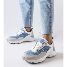 D/GMR Sinivalkoiset Rion kengät hopeisilla yksityiskohdilla harmaa 1