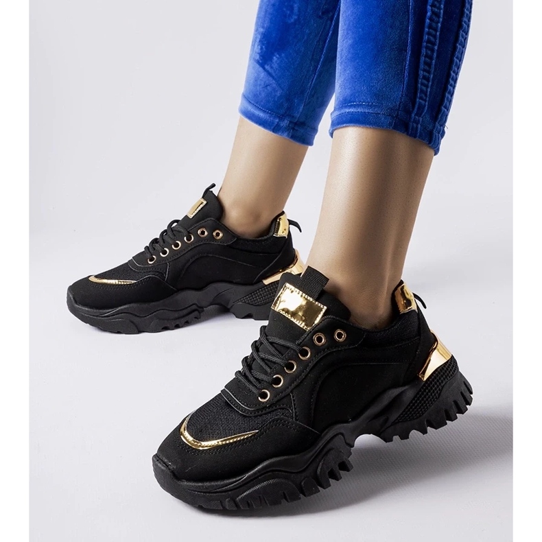 D/GMR Mustat tennarit kultaisella Lodgeville-aksentilla 2