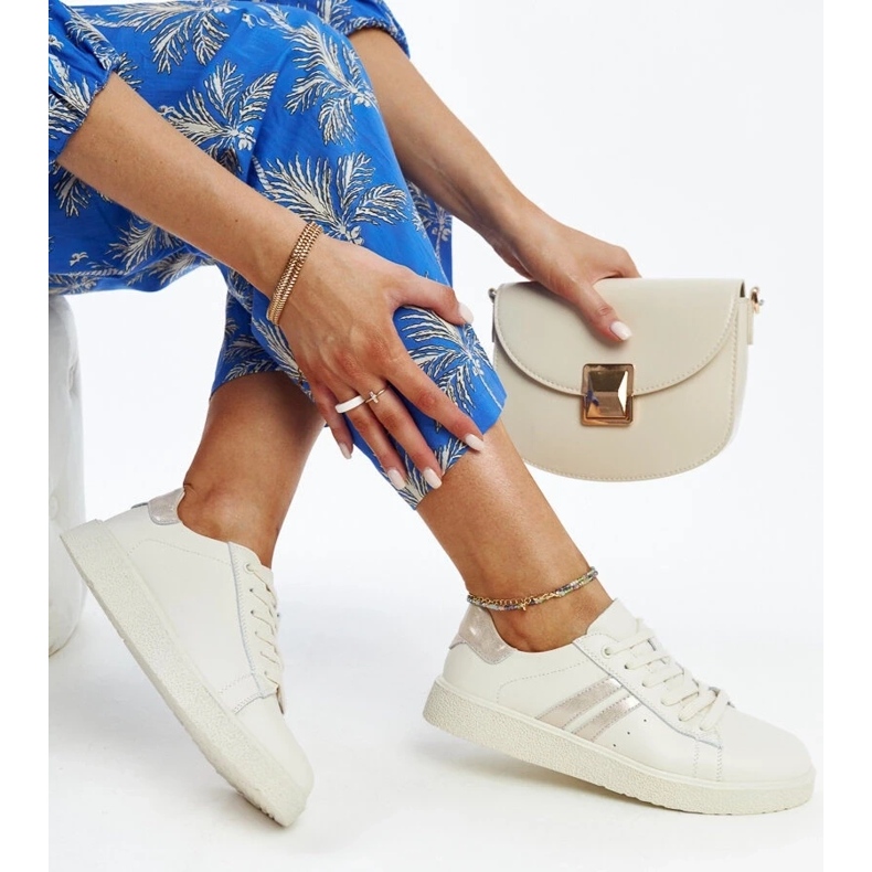 D/GMR Camilla beigenväriset nahkaiset lenkkarit 2