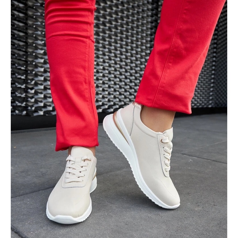 D/GMR Federicon beige-nahkaiset kiilalenkkarit 2