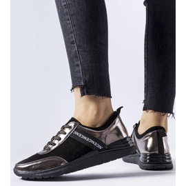 D/GMR Castelfidardon mustat ja harmaat nahkaiset tennarit 2