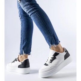 D/GMR Valkoiset lenkkarit mustilla Fournie-koristeilla valkoinen 2