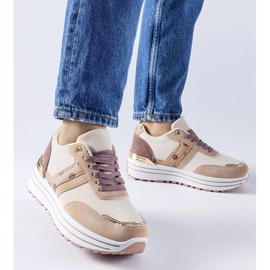 D/GMR Pinkit ja beiget Provincialen alustakengät vaaleanpunainen 2