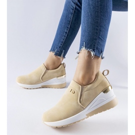 D/GMR Beige Vitale wedge-slip-on lenkkarit 1