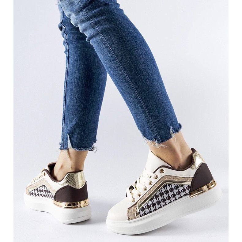 D/GMR Briercliff ruskeat ja beigenväriset glitterlenkkarit 2