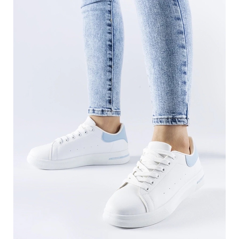 D/GMR Valkoiset ja siniset Leland lenkkarit valkoinen 2