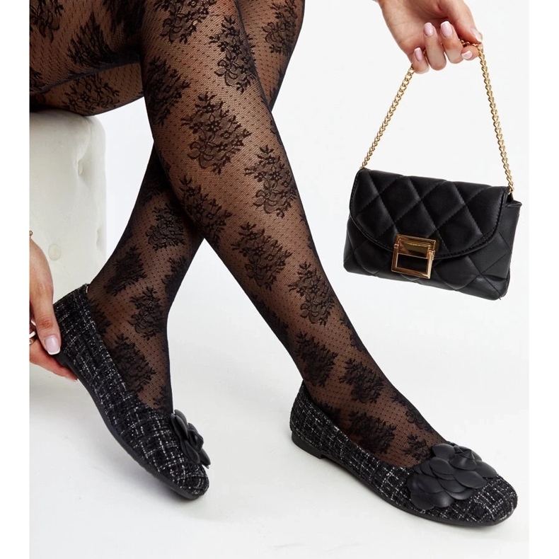 D/GMR Mustat balettiasunnot koristeellisella Mateja-kukkalla 1