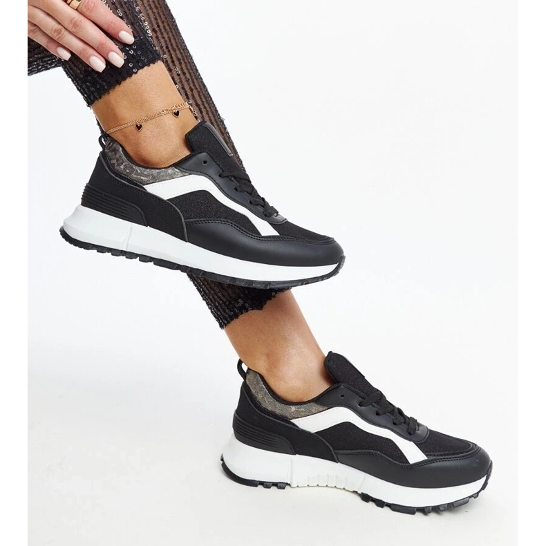 D/GMR Mustat alustalenkkarit Evelia glitterillä 2