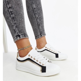 D/GMR Valkoiset ja mustat tennarit Amala-alustalla valkoinen 2