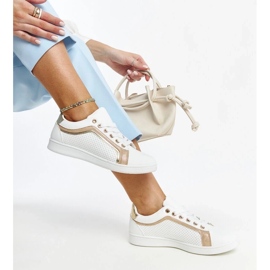 D/GMR Valkoiset ja kultaiset Amala-alustaiset tennarit valkoinen 2