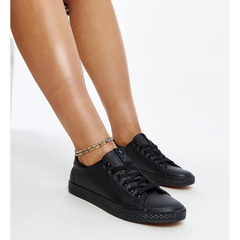 D/GMR Mustat eko-nahkaiset lenkkarit Luz 1