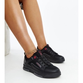 Black Gray naisten lenkkarit Cross Jeans LL2R4012C musta 1