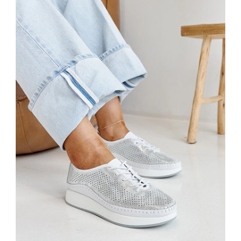 Hopeiset nahkalenkkarit Amana-alustalla hopea 1