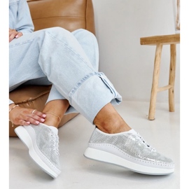 Hopeiset nahkalenkkarit Amana-alustalla hopea 2