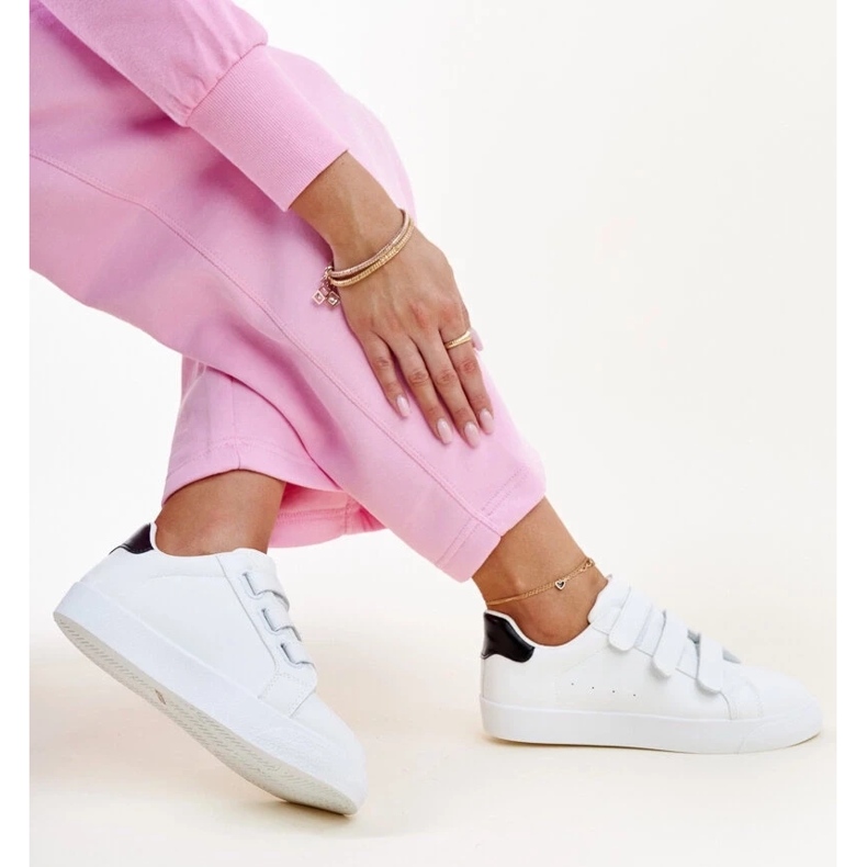 Samalan valkoiset ja mustat velcro-lenkkarit valkoinen 2