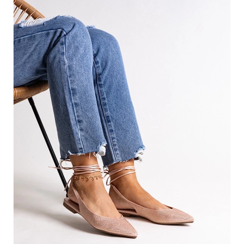 D/CEO Tyylikkäät nauhalliset vaaleanpunaiset balettiasut strassikivillä vaaleanpunainen 2