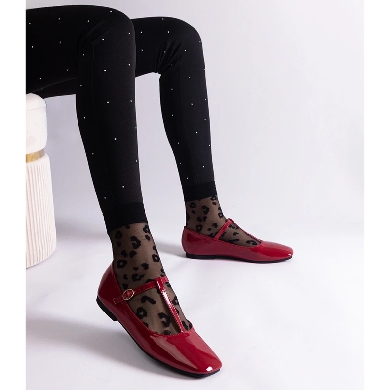 D/CEO Punaiset lakatut balleriinit Marseille -vyöllä punainen 2