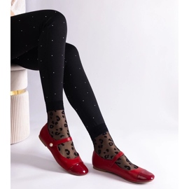 D/CEO Punaiset balettihousut, joissa patentoitu varvas, kiinnitetään Jaures Velcrolla punainen 2