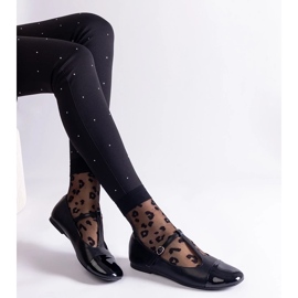 D/CEO Mustat balettihousut, joissa patentoitu varvas, kiinnitetään Gloriana-soljella 1