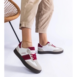 D/CEO Burgundinväriset lenkkarit Puente-ompeleilla punainen 2