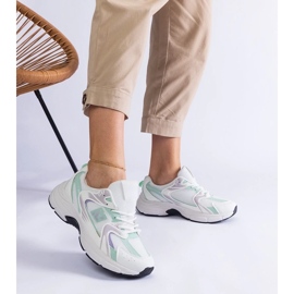 D/CEO Valkoiset ja vihreät urheilukengät naisille lenkkarit Sedilla 2