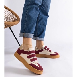 D/CEO Mena viininpunaiset lenkkarit tarrakiinnitys punainen 2