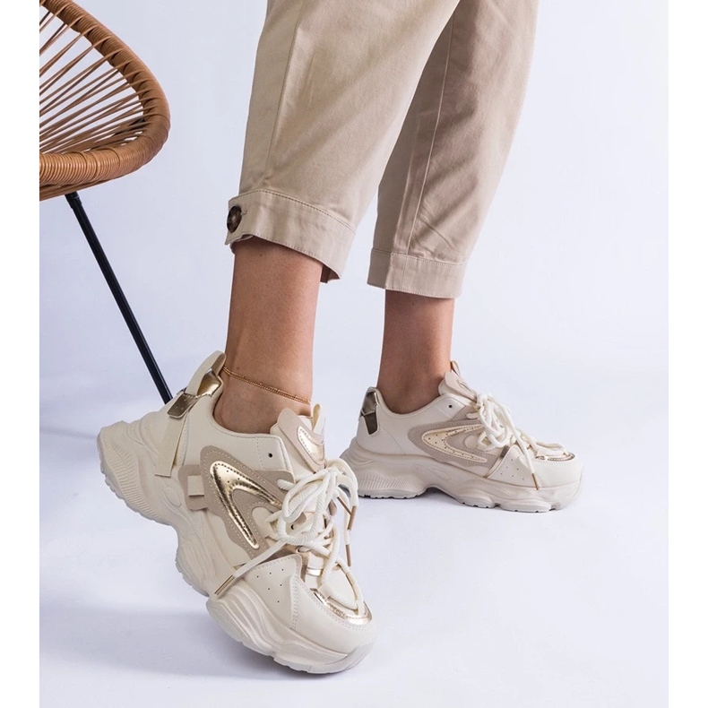 D/CEO Beige naisten urheilun lenkkarit massiivisella panttioikeudella 2