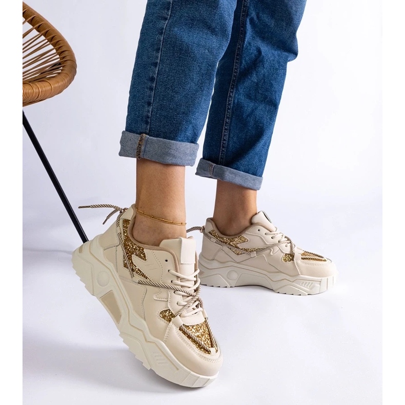 D/CEO Beiget naisten tennarit Agar glitterillä 2