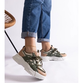 D/CEO Vihreät ja beigenväriset naisten lenkkarit Alva 2