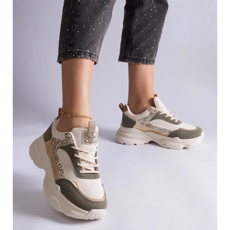 D/CEO Vihreät tennarit glitterillä Clorinda-sisäkkeillä 2