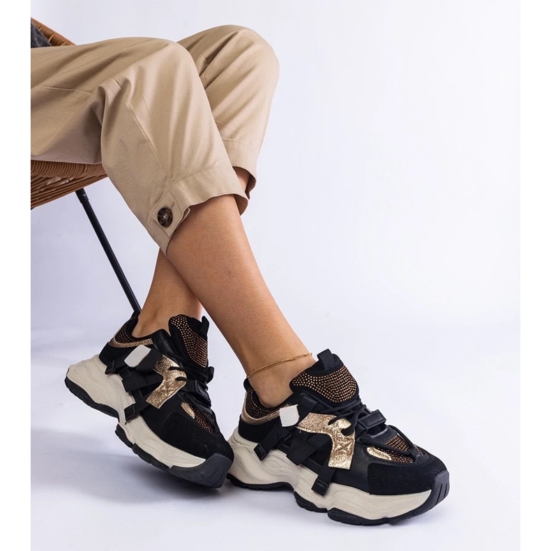 D/CEO Mustat tennarit kultaisilla Candra-sisäkkeillä 1