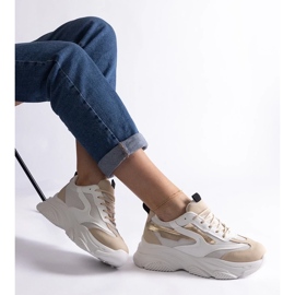 D/CEO Beiget ja kullanväriset naisten Milenka-lenkkarit 1