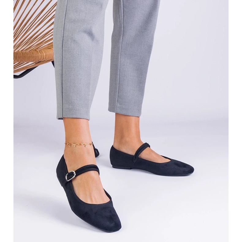 D/CEO Mustat balleriinit, joustavalla nauhalla ja averina neliön nenällä 1