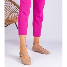 D/CEO Beige Eco -Leather Ballerinas with vitillora -soljet 2