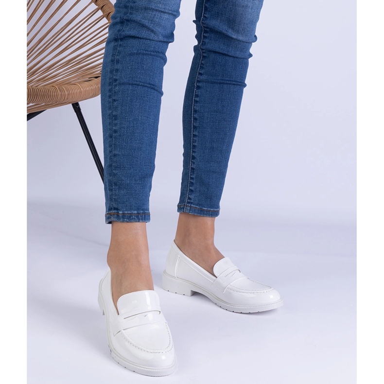 Maalattu naisten valkoiset kengät valkoinen 1