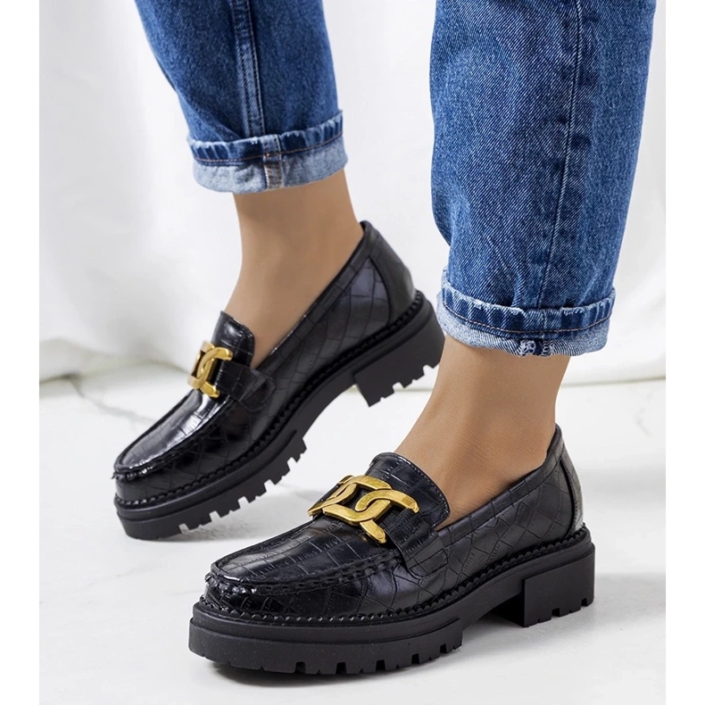 D/CEO Mustat loaferit korkealla Zanen-pohjalla 1