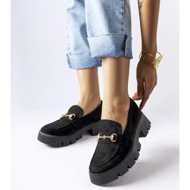 D/CEO Gaiolan mustat mokasiinit soljella ja strassilla 1