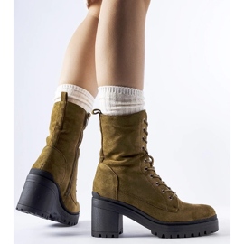 D/CEO Cottin vihreät eristetty matalakorkoiset saappaat 2