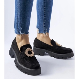 D/CEO Mustat mokasiinit, joissa on Stanislas-solki 1