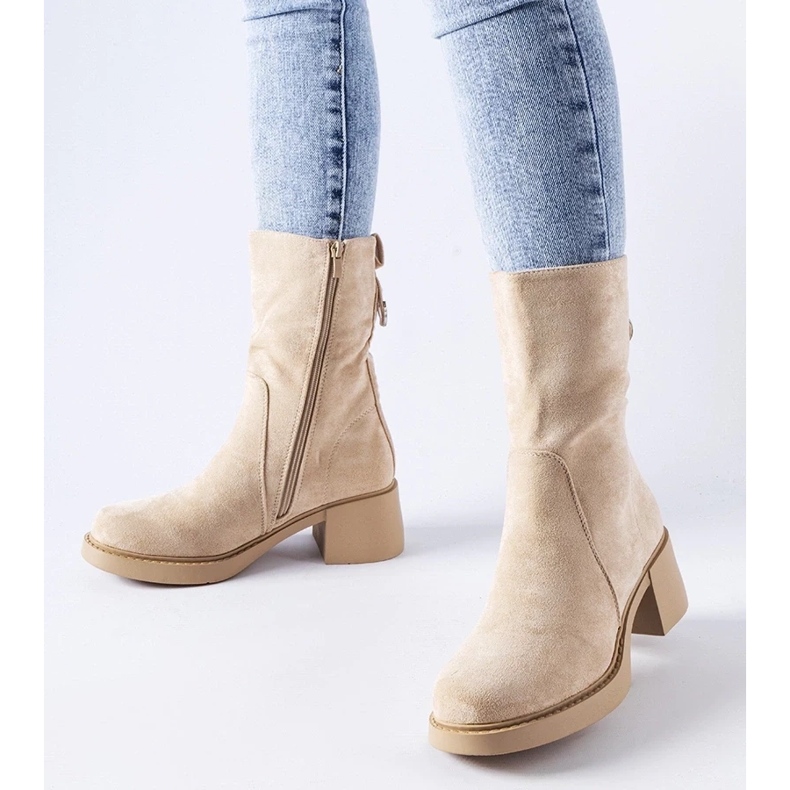 D/CEO Agordinon beigenväriset ekologiset mokkanahkanilkkurit 1