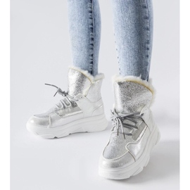 D/CEO Valkoiset ja hopeiset eristetyt Stringer-lumisaappaat hopea 1