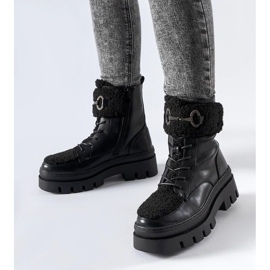 D/CEO Mustat eristetyt työsaappaat Highland-soljella 1